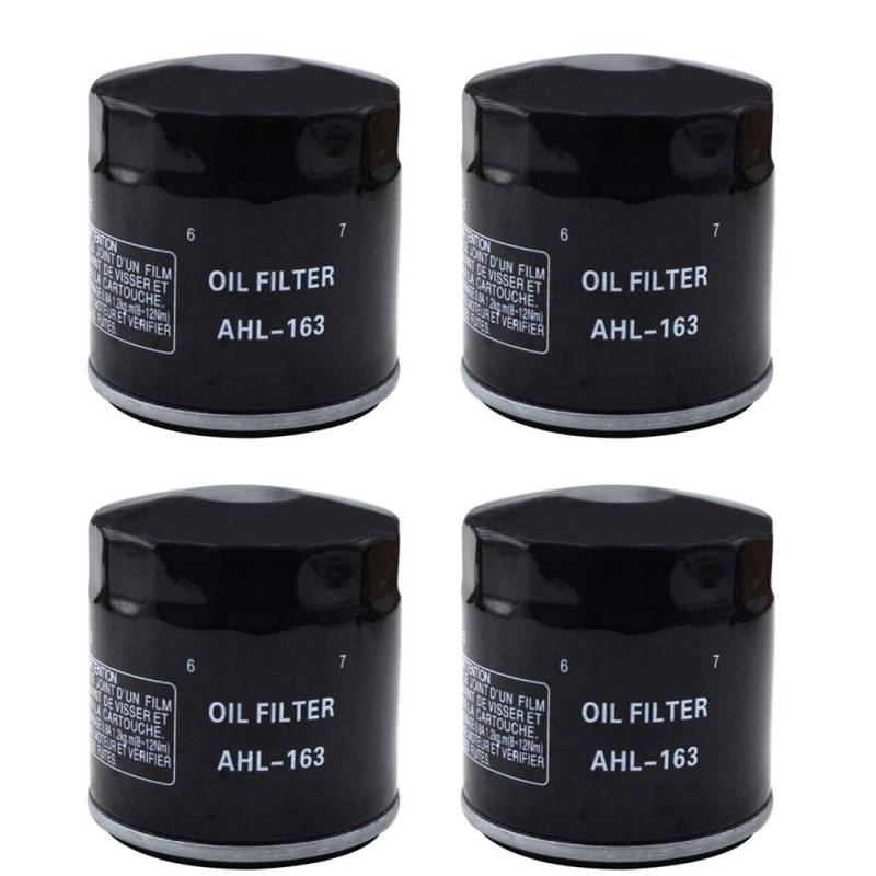 AHL 4 x Ölfilter Schwarz für R1100S 1100 1998-2005 / R1100S ABS 1100 1999 2002 2004 2005 von AHL