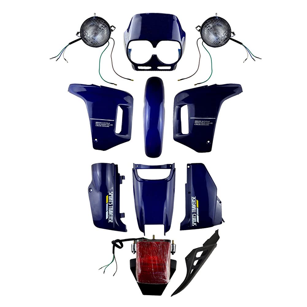 AHL ABS Kunststoff Motorradrahmen,Scheinwerfer,Rücklicht-Kit Kompatibel mit Honda AX-1 Sports Traverse /NX250 NX 250(Blau) von AHL