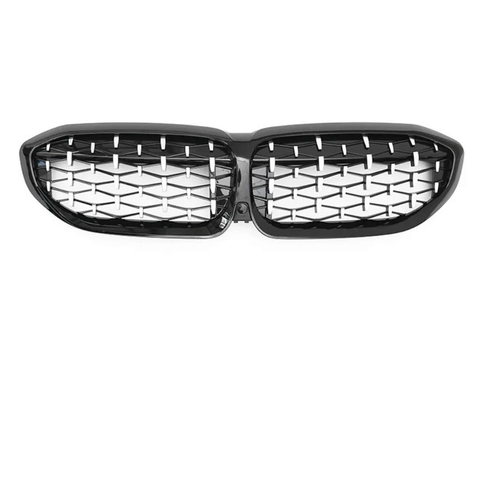Front Kühlergrille Für 3er G20 G21 318i 320i 320d 330i 340i 340d 2019 2020 2021 2022 Auto-Front-Kühlergitter-Kühlergrill Nierengrill Frontgrill(Black Silver) von AHRPKAMERD