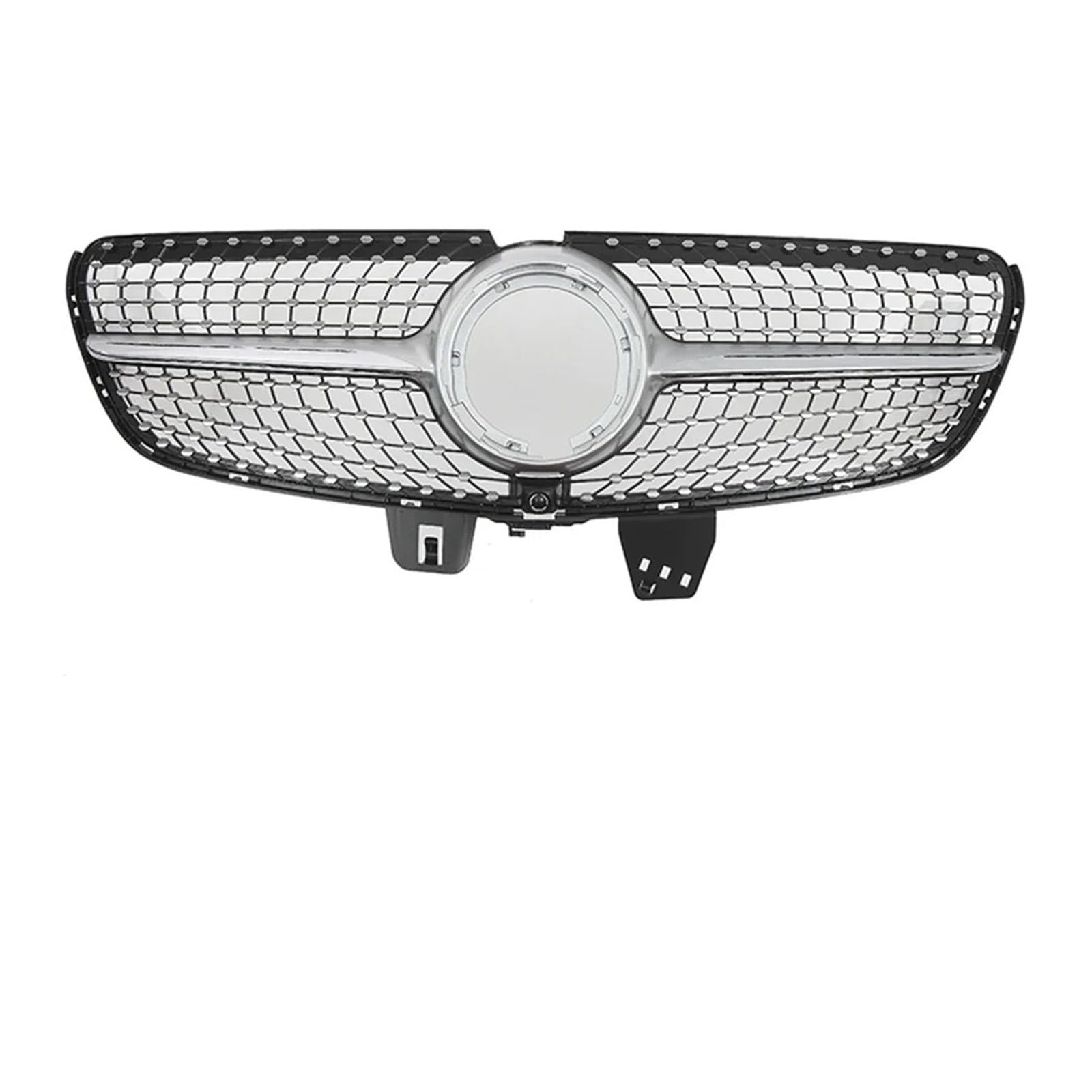 Front Kühlergrille Für V-Klasse Für GTR-Stil W447 V250 V260 2021-2023 Auto-Front-Renngitter Chrom-Schwarz-Diamanten-Stil Stoßstangengitter Frontgrill(Diamonds-Silver) von AHRPKAMERD