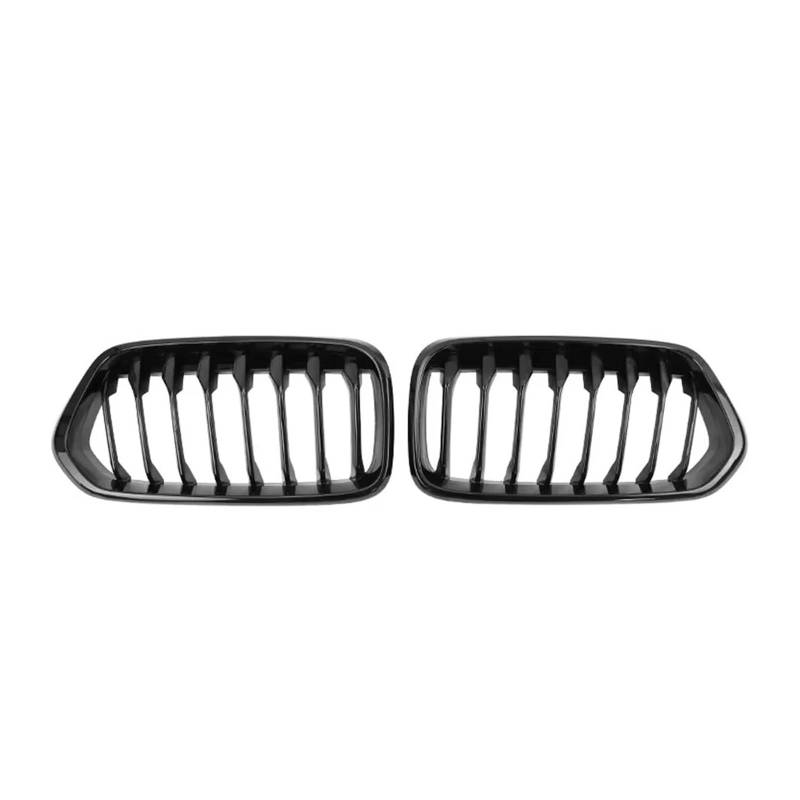 Front Kühlergrille Für X2 F39 2018-2021 Car Diamonds Style Frontstoßstangengitter Glänzend Schwarz Einzel- Und Doppellinien-Renngitter Frontgrill(Single-Glossy Black) von AHRPKAMERD