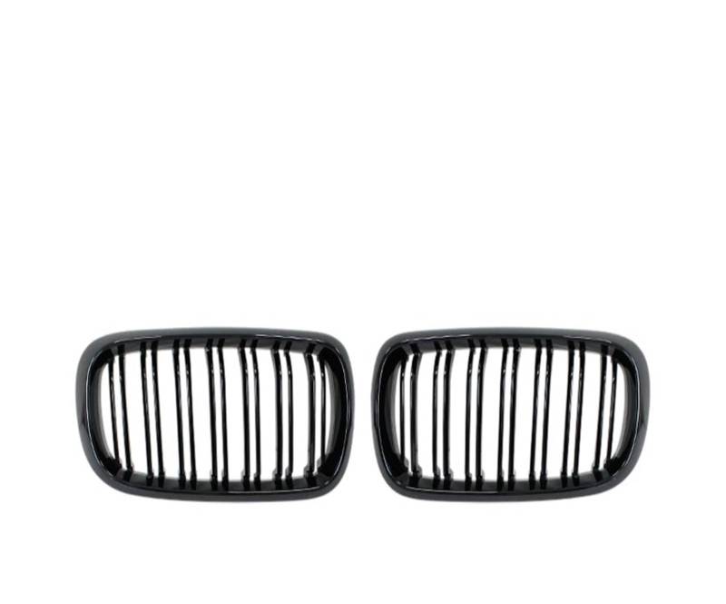 Front Kühlergrille Für X5 F15 Für X6 F16 2014-2016 2017 Autozubehör Fronthaube Nierengrill Stoßstange Schwarz Doppelgrill Ersatzteil Frontgrill(Double Line Black) von AHRPKAMERD