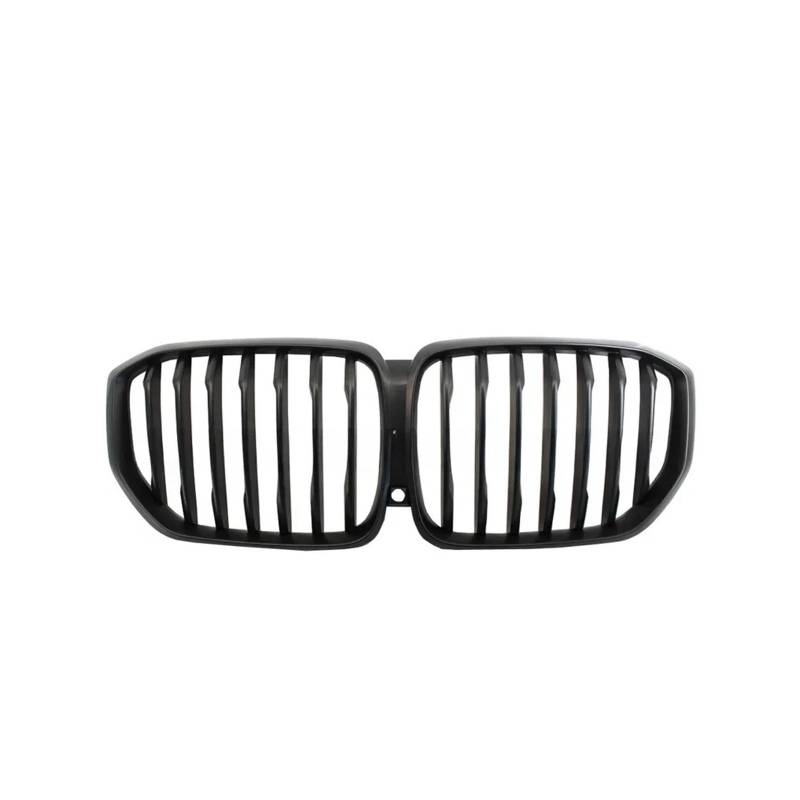 Front Kühlergrille Für X5 G05 2019-2023 Auto Frontstoßstangengitter Glänzend Doppellinie Racing Dual Lamellengitter Chrom Silber Diamanten Stil Frontgrill(Single-Matte Black) von AHRPKAMERD