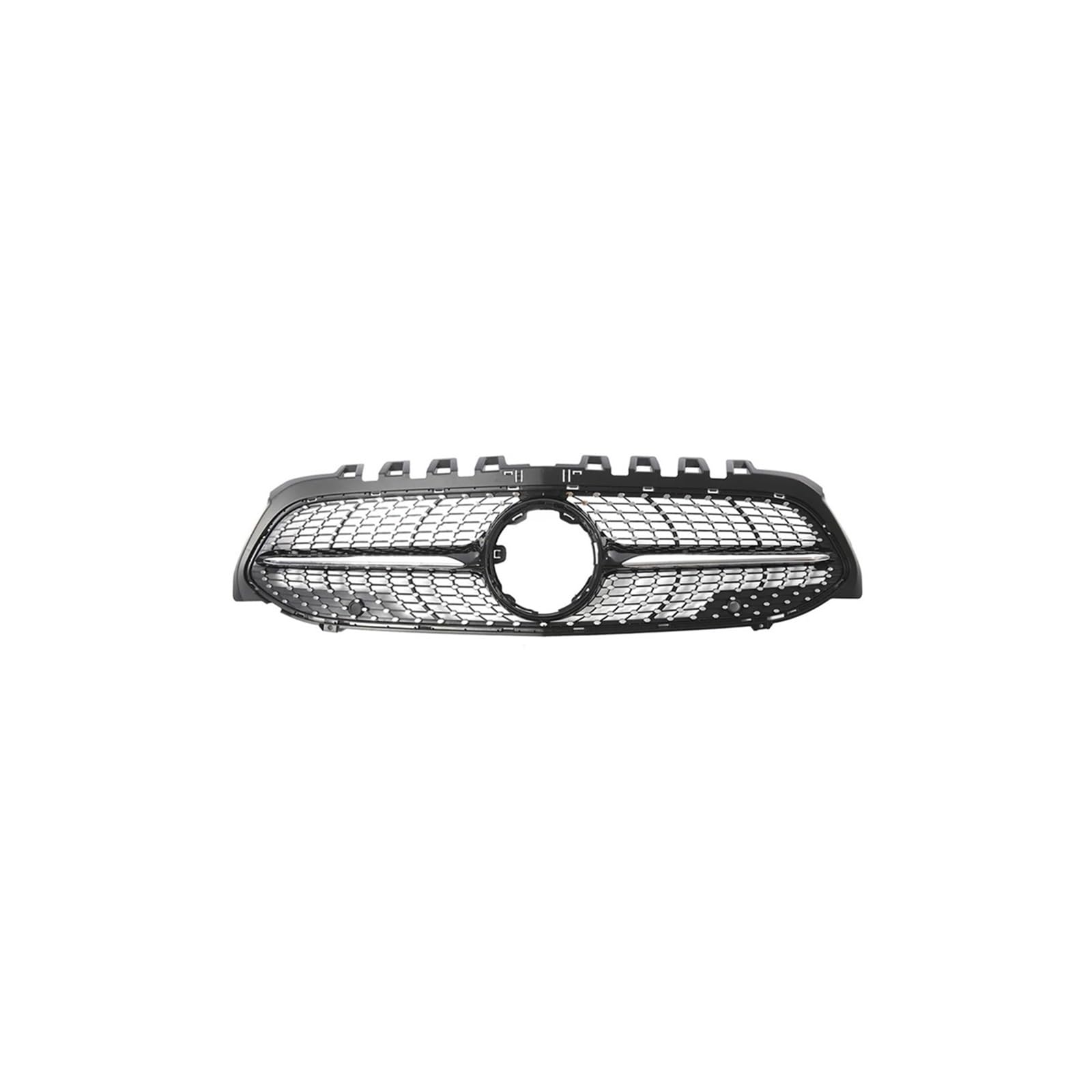 Frontgrill Für A-Klasse W177 A200 A220 A250 A35 2019-2022 Auto Frontstoßstange Kühlergrill Chrom Schwarz Diamanten Stil Vorne Haube Kühlergrill(Diamonds-Black) von AHRPKAMERD