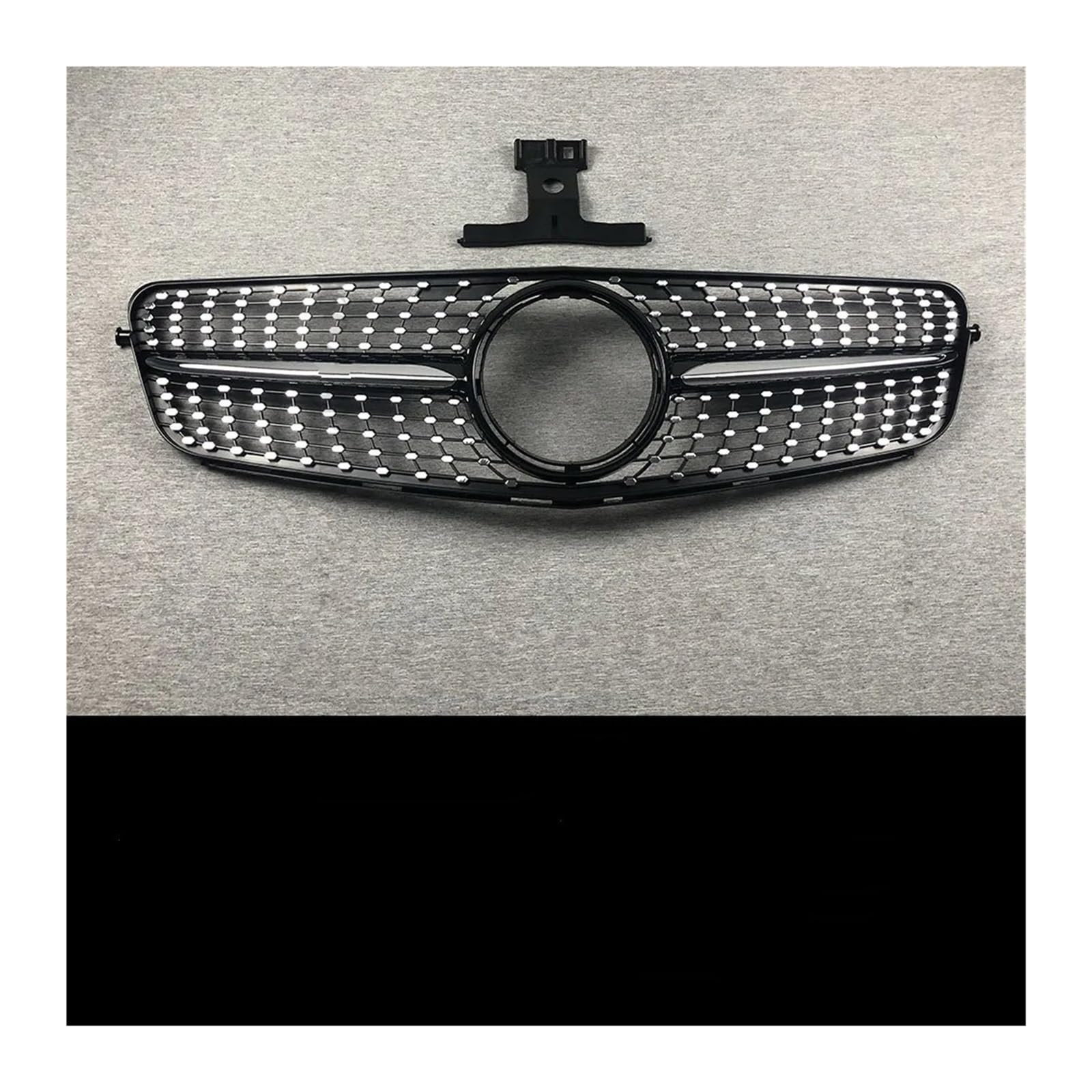 Frontgrill Für C C204 S204 C43 W204 2007-2014 Für AMG Für GTR Diamond Style Grid Fronteinlassgitter Stoßstangengrill Vorne Haube Kühlergrill(Diamond Glossy Black) von AHRPKAMERD