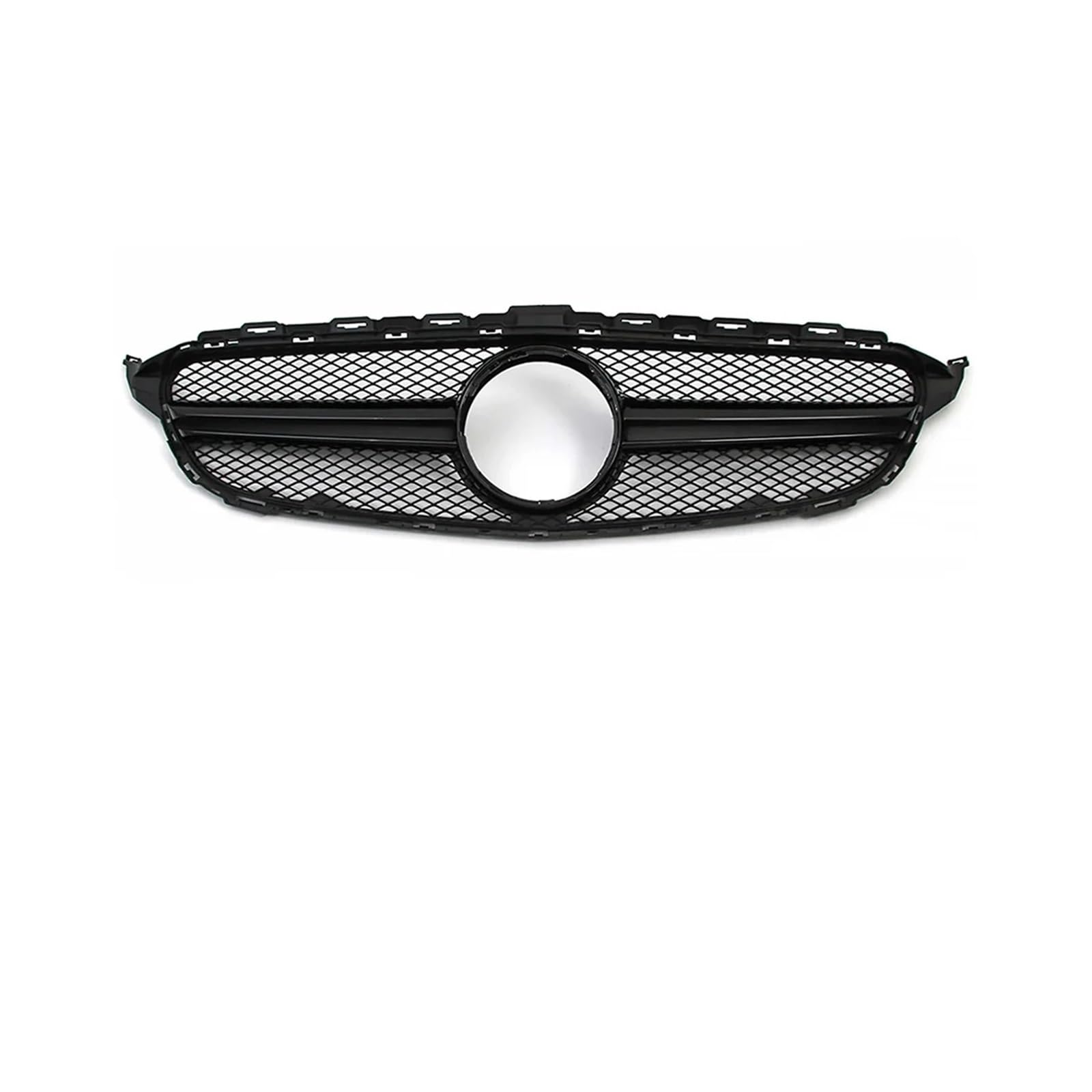 Frontgrill Für C-Klasse W205 C180 C200 C250 C300 2015-2018 Frontstoßstangengrill Chrom Vorne Haube Kühlergrill(A-Glossy Black) von AHRPKAMERD