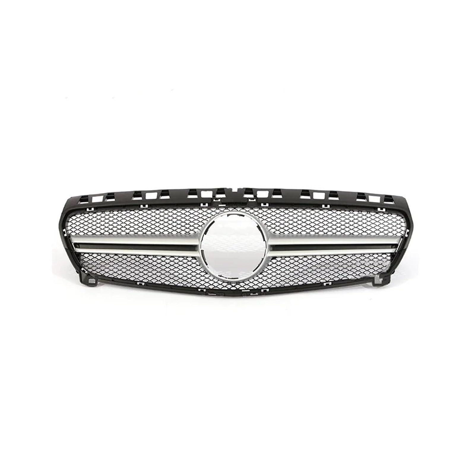 Frontgrill Für GTR Für AMG A45 Grill Für A-Klasse W176 2013-2018 Schwarz Silber Chrom Kühlergrill Vorne Haube Kühlergrill(16-18 Black) von AHRPKAMERD
