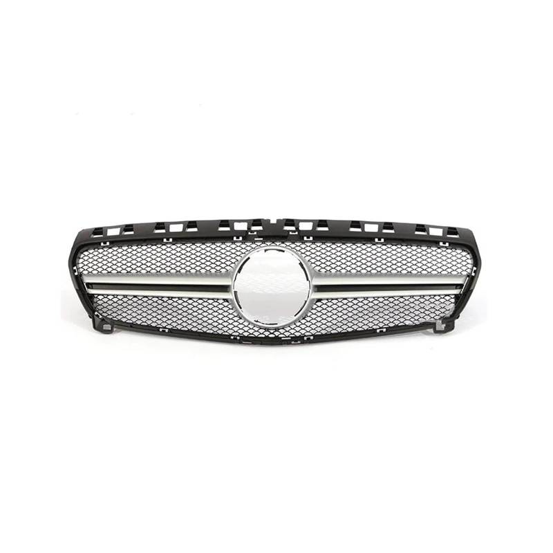 Frontgrill Für GTR Für AMG A45 Grill Für A-Klasse W176 2013-2018 Schwarz Silber Chrom Kühlergrill Vorne Haube Kühlergrill(16-18 Black) von AHRPKAMERD