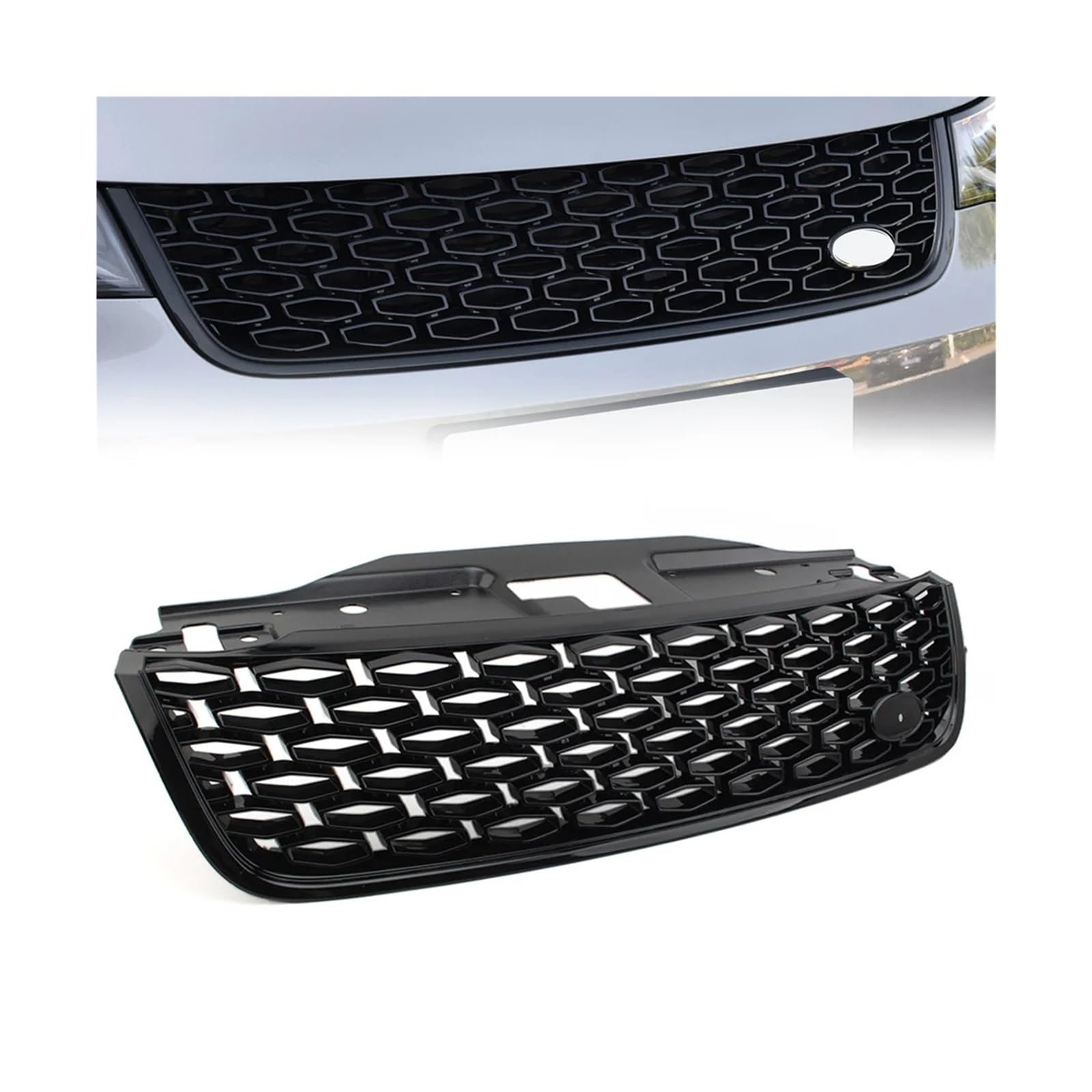 Frontgrill Für Land Für Rover Für Discovery 5 2017-2021 Auto Frontstoßstange Grill Lufteinlass Kühlergrill Vorne Haube Kühlergrill(All Black) von AHRPKAMERD