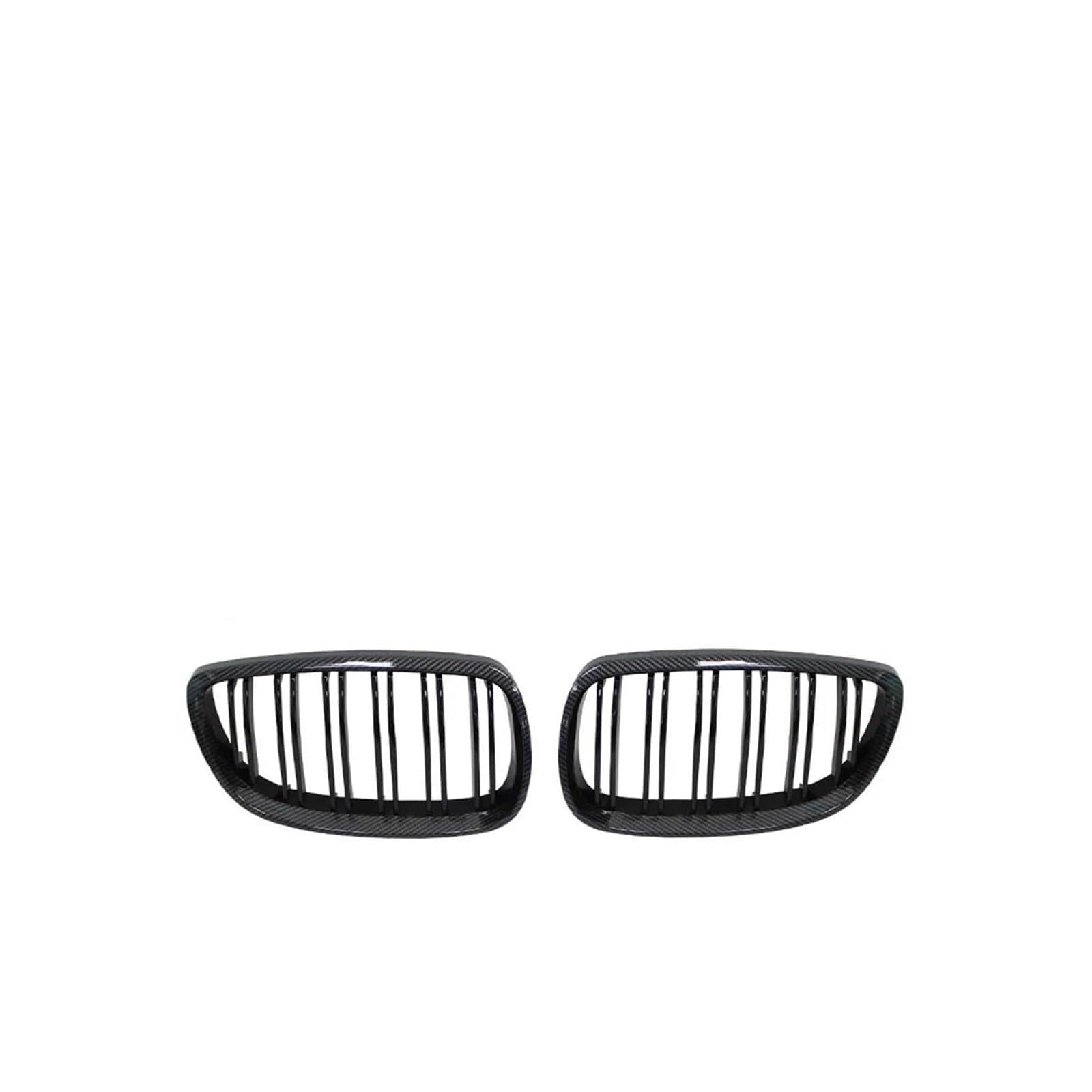 Frontgrill Für M3 E92 E93 2006-2009 Auto Vorderen Stoßfänger Nierengrill Glanz Schwarz Dual Line Grille Vorne Haube Kühlergrill(Carbon Look) von AHRPKAMERD