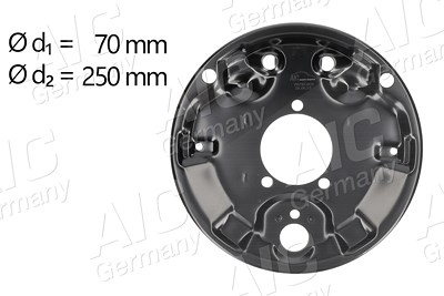 Aic 2x Abdeckblech, Bremstrommel von AIC