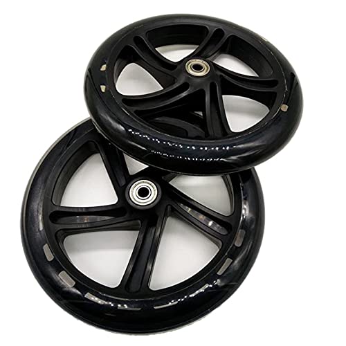 AIDIRui 2 Stück Scooter Rad 200mm PU Material Rad Stärke 30mm ABEC-7,Transparent Schwarz von AIDIRui