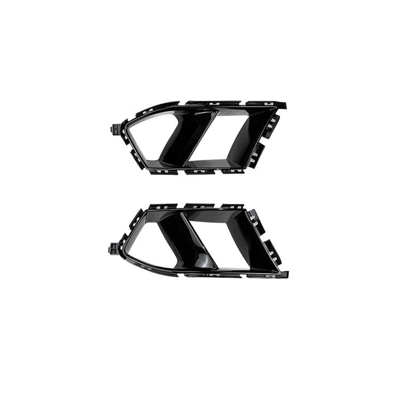 Kühlergrill Frontstoßstange Lufteinlassgitter für BMW M3 M4 G80 G82 G83 2021-2024 Seitenlüftungsöffnungen Dekorativer Spoiler ABS Kohlefaser-Optik Frontgrill (glänzendes Schwarz) von AIDLMBG