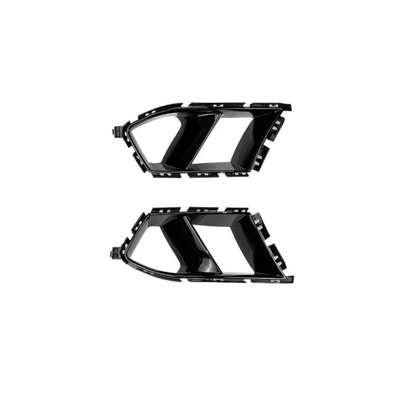 Kühlergrill Frontstoßstange Lufteinlassgitter für BMW M3 M4 G80 G82 G83 2021-2024 Seitenlüftungsöffnungen Dekorativer Spoiler ABS Kohlefaser-Optik Frontgrill (glänzendes Schwarz) von AIDLMBG