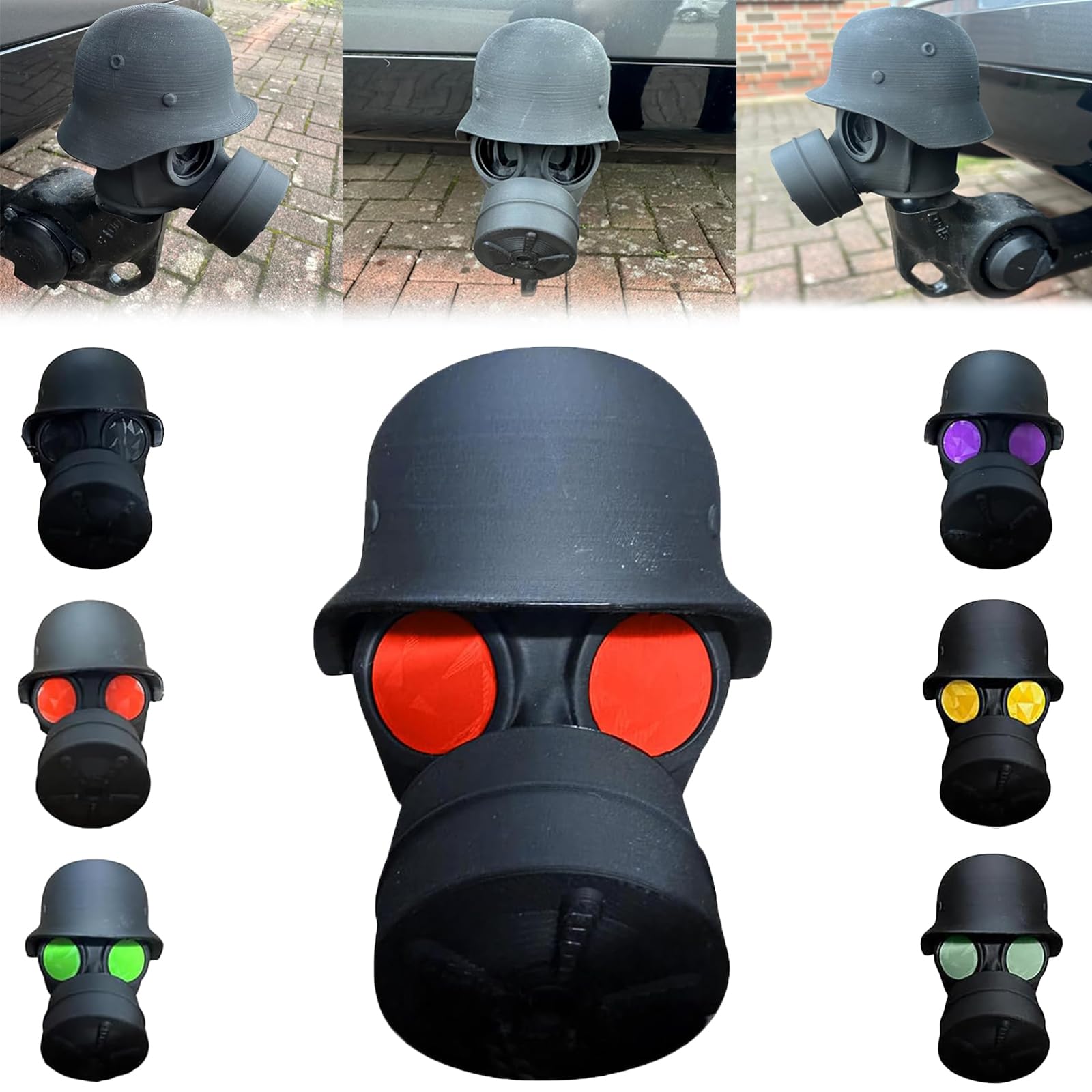 Abdeckkappe FüR AnhäNgerkupplung, Fun Gasmaske Helm Kappe AnhäNgerkupplung Lustig, FüR 50 Mm AnhäNgerkupplung Abdeckung Staubdicht & Wasserdicht, MüTze Mit Helm Und Maske Mit Wunschaugenfarbe (Rot) Abdeckkappe FüR AnhäNgerkupplung, Fun Gasmaske Helm Kappe AnhäNgerkupplung Lustig, FüR 50 Mm AnhäNgerkupplung Abdeckung Staubdicht & Wasserdicht, MüTze Mit Helm Und Maske Mit Wunschaugenfarbe (Rot) von AIDODIA