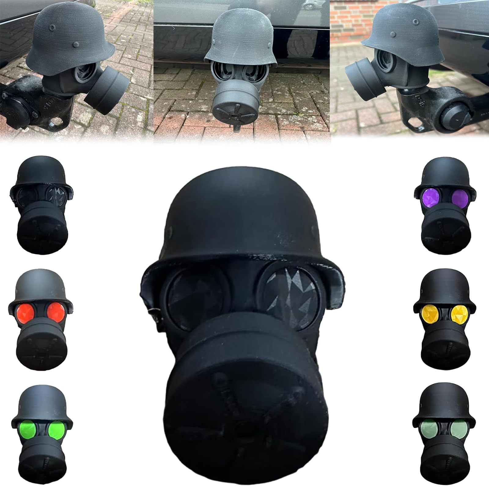 Abdeckkappe FüR AnhäNgerkupplung, Fun Gasmaske Helm Kappe AnhäNgerkupplung Lustig, FüR 50 Mm AnhäNgerkupplung Abdeckung Staubdicht &Wasserdicht,MüTze Mit Helm Und Maske Mit Wunschaugenfarbe (Schwarz) Abdeckkappe FüR AnhäNgerkupplung, Fun Gasmaske Helm Kappe AnhäNgerkupplung Lustig, FüR 50 Mm AnhäNgerkupplung Abdeckung Staubdicht &Wasserdicht,MüTze Mit Helm Und Maske Mit Wunschaugenfarbe (Schwarz) von AIDODIA