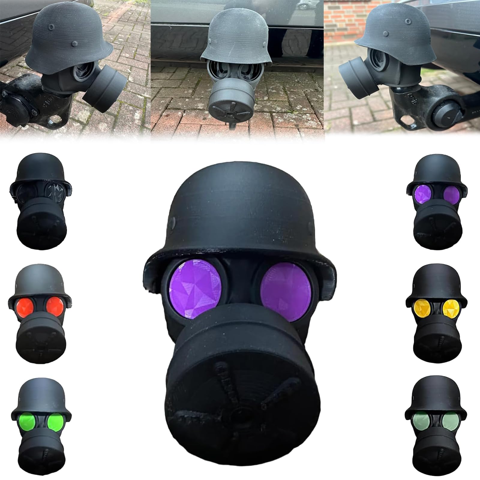 Abdeckkappe FüR AnhäNgerkupplung, Fun Gasmaske Helm Kappe AnhäNgerkupplung Lustig, FüR 50 Mm AnhäNgerkupplung Abdeckung Staubdicht &Wasserdicht,MüTze Mit Helm Und Maske Mit Wunschaugenfarbe (Lila) Abdeckkappe FüR AnhäNgerkupplung, Fun Gasmaske Helm Kappe AnhäNgerkupplung Lustig, FüR 50 Mm AnhäNgerkupplung Abdeckung Staubdicht &Wasserdicht,MüTze Mit Helm Und Maske Mit Wunschaugenfarbe (Lila) von AIDODIA