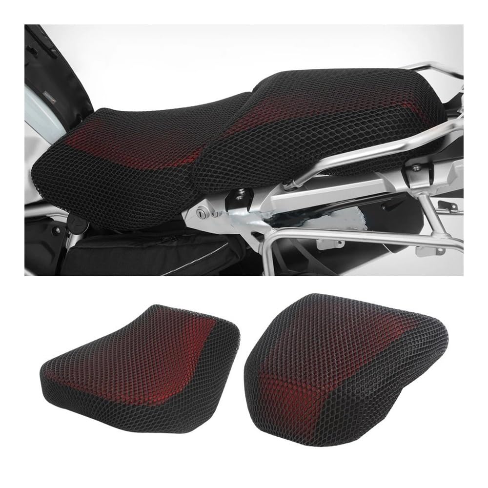 AIERDEYP Sitzabdeckung Motorrad Für Für R1200GS LC ADV Für Abenteuer R1250GS Motorrad Anti-Slip 3D Mesh Stoff Sitzbezug Atmungsaktive wasserdichte Kissen(R1250GS 2018-2021) von AIERDEYP