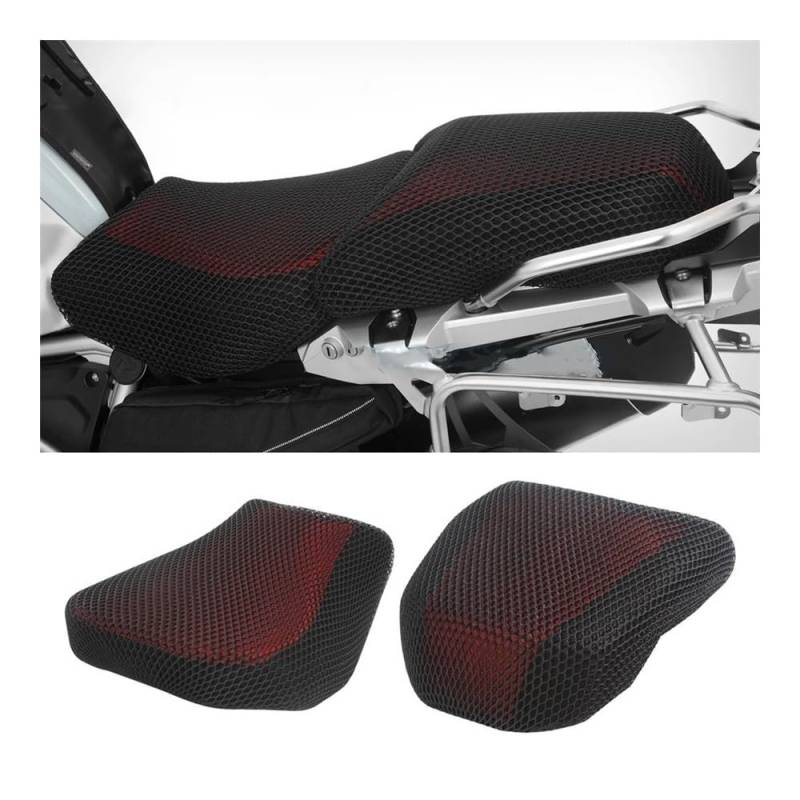 AIERDEYP Sitzabdeckung Motorrad Für Für R1200GS LC ADV Für Abenteuer R1250GS Motorrad Anti-Slip 3D Mesh Stoff Sitzbezug Atmungsaktive wasserdichte Kissen(R1250GS 2018-2021) von AIERDEYP