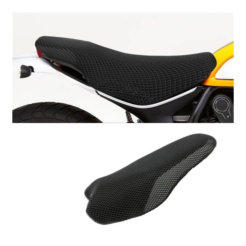 AIERDEYP Sitzabdeckung Motorrad Motorrad Schutz Kissen Sitzbezug Stoff Sattel Sitzbezug Für Du&Cati Für Scrambler 800 Für Scrambler800 von AIERDEYP