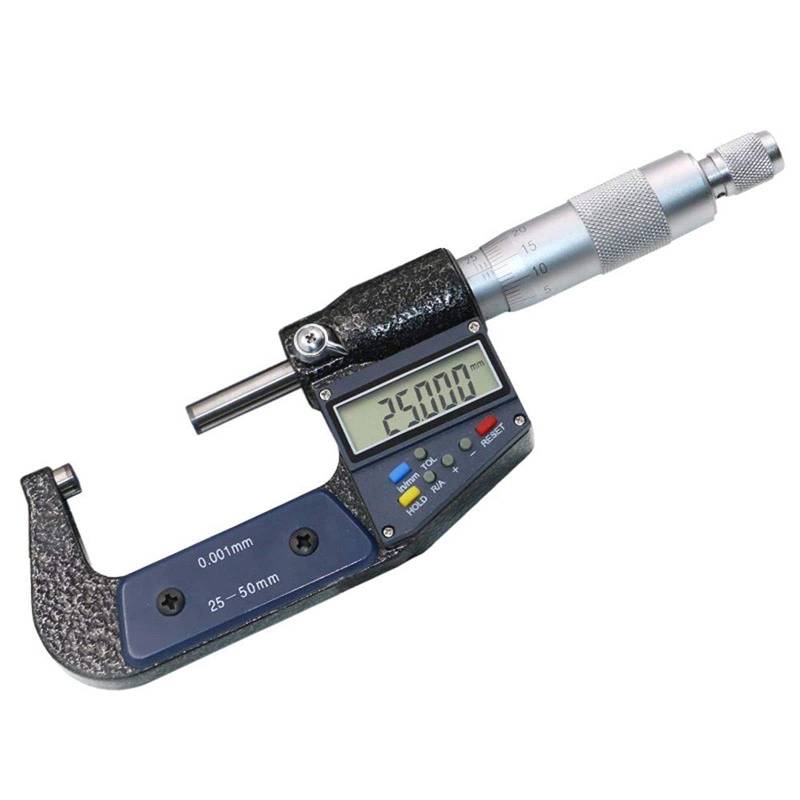 Digitales Elektronisches Bügelmessschraube Präzision Mikrometer 25 mm/50 mm,Messlehre Messwerkzeuge (25mm-50mm) von DONGKER