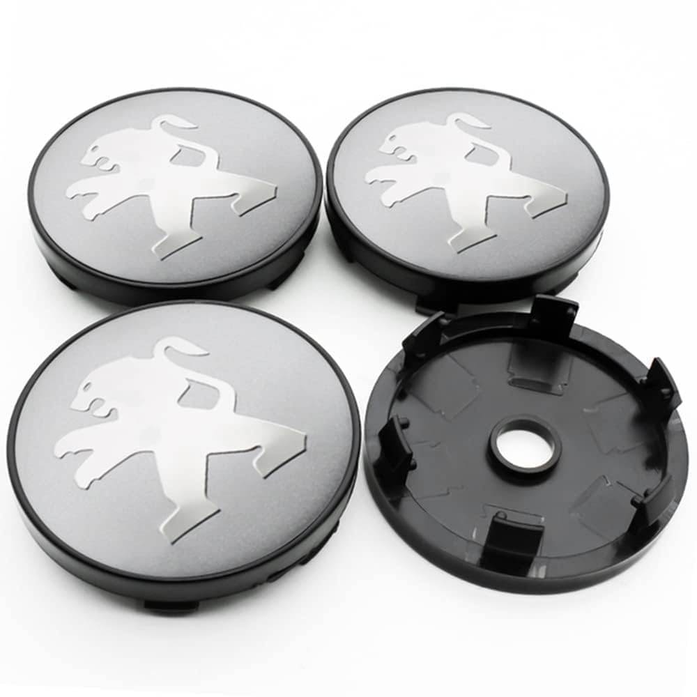 4 Stück Radnabenkappen für Peugeot 206 308 307 207 208 3008 508 407, 56 mm, Metall-Emblem, Logo, Felgenkappen, Außendekoration, Zubehör,normal-Silver a 4 Stück Radnabenkappen für Peugeot 206 308 307 207 208 3008 508 407, 56 mm, Metall-Emblem, Logo, Felgenkappen, Außendekoration, Zubehör,normal-Silver a von AIMXGBPS
