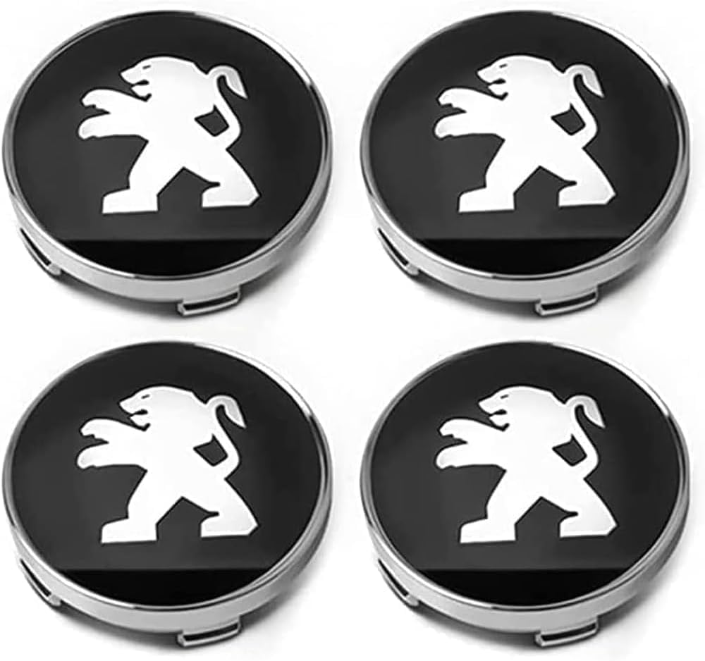4 x 60 mm große Radkappen für Peugeot 2008, Radkappenaufkleber mit Logo, Wasser- und staubdicht, dekoratives Radzubehör 4 x 60 mm große Radkappen für Peugeot 2008, Radkappenaufkleber mit Logo, Wasser- und staubdicht, dekoratives Radzubehör von AIMXGBPS
