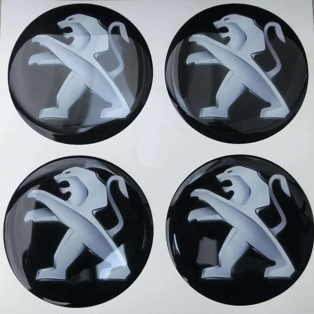 4 x Peugeot 50 mm Radkappen Abzeichen Logo Aufkleber wasserdicht staubdicht dekorative Felgenzubehör 4 x Peugeot 50 mm Radkappen Abzeichen Logo Aufkleber wasserdicht staubdicht dekorative Felgenzubehör von AIMXGBPS