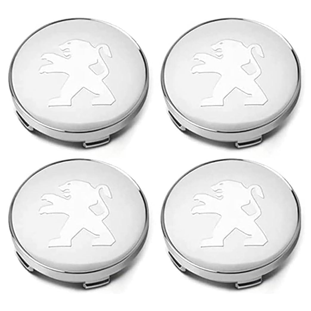 4 zentrale Radkappen für Peugeot 207, 307, 407, 308, 607, 508, 3008 und 2008. 60 mm. Metallfelgenemblem, Logo, Radkappenabdeckungen, Außendekorationszubehör,normal-Silver a 4 zentrale Radkappen für Peugeot 207, 307, 407, 308, 607, 508, 3008 und 2008. 60 mm. Metallfelgenemblem, Logo, Radkappenabdeckungen, Außendekorationszubehör,normal-Silver a von AIMXGBPS