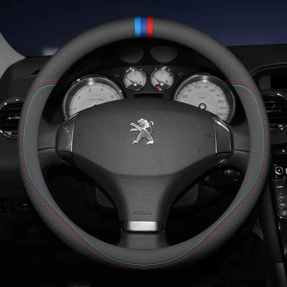 Lenkradbezug für Peugeot 308 408 508 2008 301 3008, atmungsaktiv, rutschfest, komfortabel, langlebig, sicherer Lenkradschutz, Innenausstattung,OShape-A Lenkradbezug für Peugeot 308 408 508 2008 301 3008, atmungsaktiv, rutschfest, komfortabel, langlebig, sicherer Lenkradschutz, Innenausstattung,OShape-A von AIMXGBPS