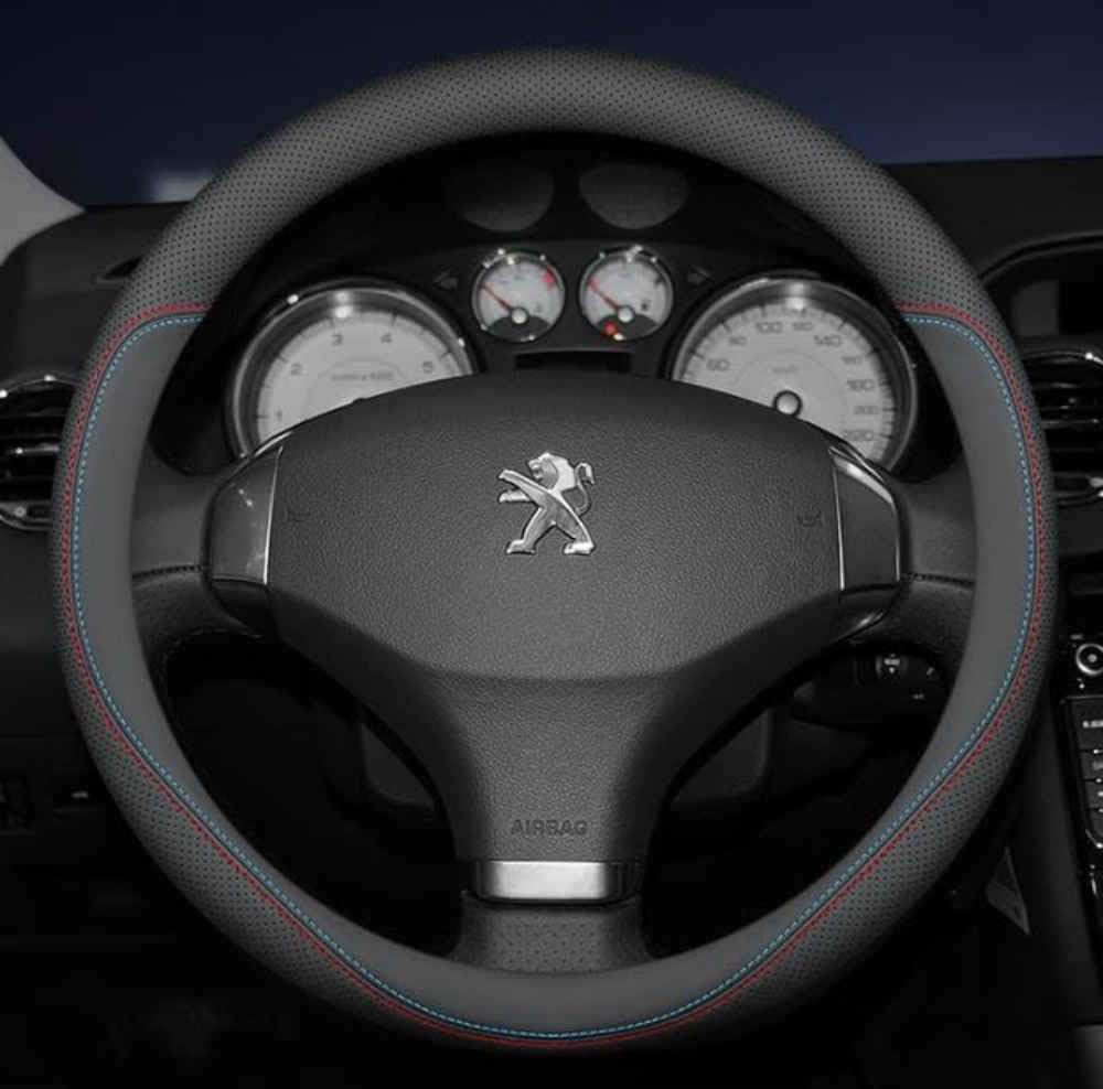 Lenkradbezug für Peugeot 308 408 508 2008 301 3008, atmungsaktiv, rutschfest, komfortabel, langlebig, sicherer Lenkradschutz, Innenausstattung,OShape-B Lenkradbezug für Peugeot 308 408 508 2008 301 3008, atmungsaktiv, rutschfest, komfortabel, langlebig, sicherer Lenkradschutz, Innenausstattung,OShape-B von AIMXGBPS