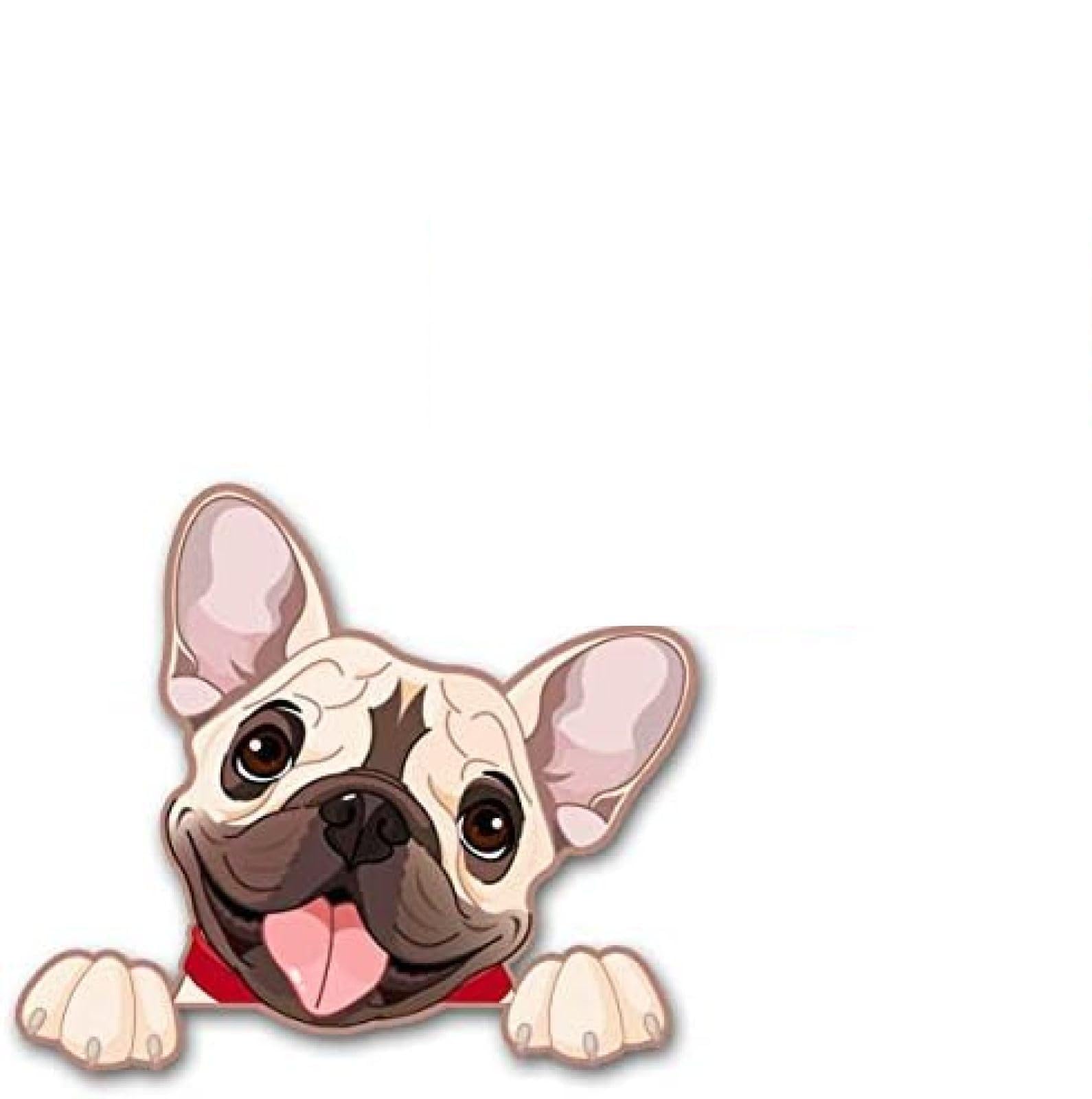 AIPASTN ® 1 X Vinyl Selbstkleber Aufkleber Hundestier Aufkleber Französisch Bulldog-Autofenster Motorradhelm LKW 232 1PS von AIPASTN
