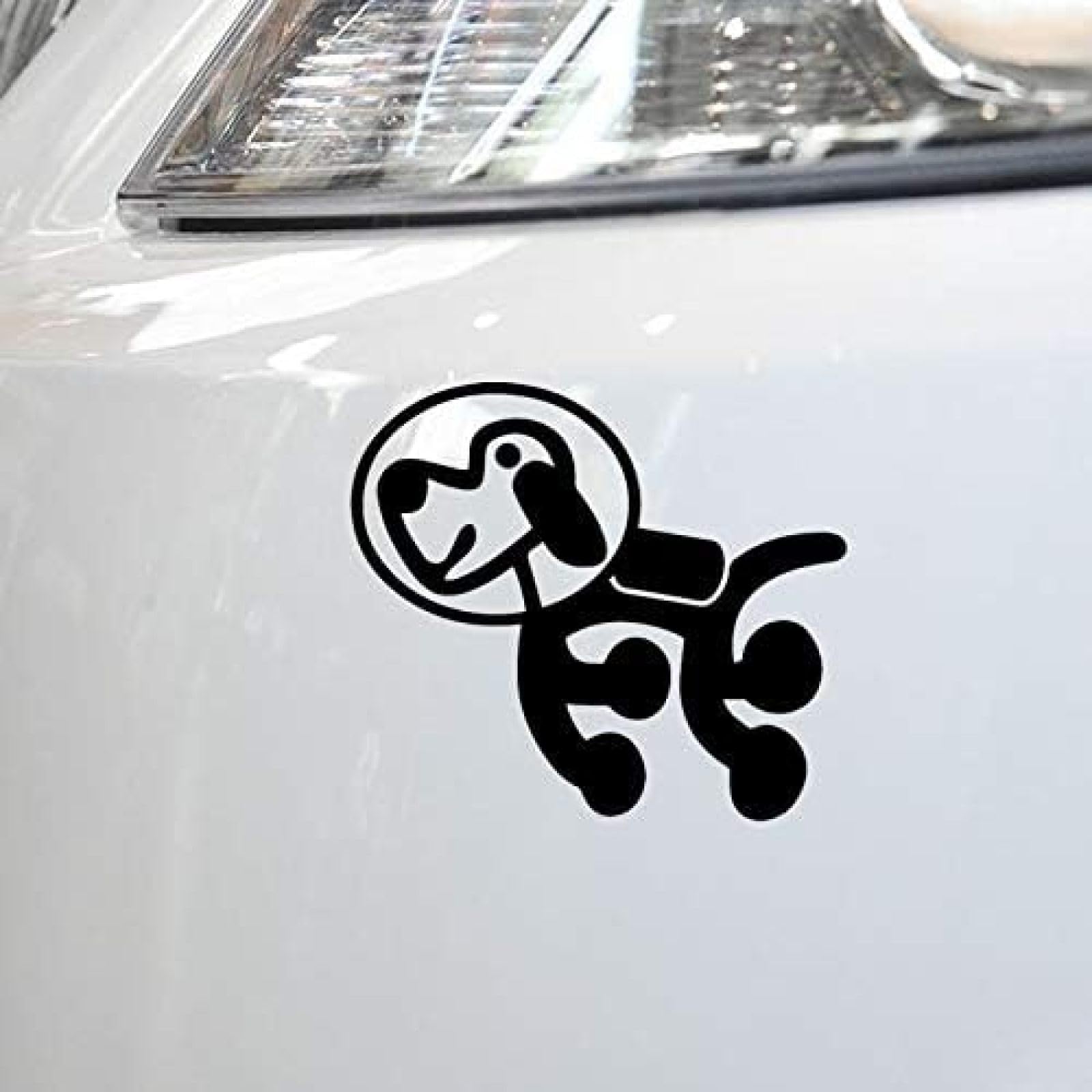 AIPASTN 15cm*13 cm Der Hund Astronaut Funny Fashion Car Sticker Black/Silver 1PS AIPASTN 15cm*13 cm Der Hund Astronaut Funny Fashion Car Sticker Black/Silver 1PS von AIPASTN