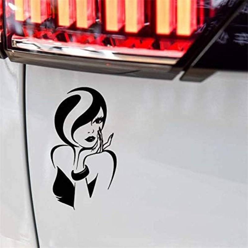 AIPASTN 7.1 * 13,1 cm Sexy Mädchen Lächelnd Verlockend Künstlerisches Design Zero Defekt Vinyl Aufkleber Autoaufkleber 3PS von AIPASTN