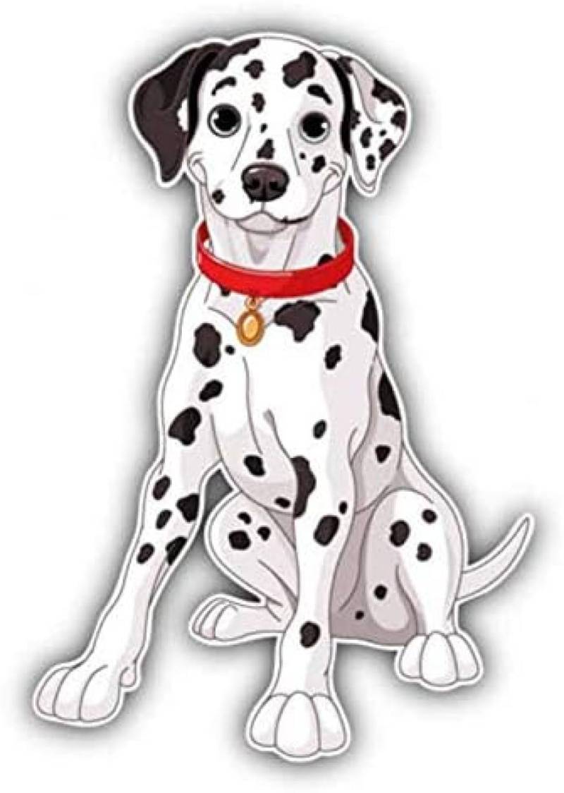 AIPASTN -Aufkleber 10CMX14.5cm Little Dalmatian Hunde Cartoon Fashion Decoration Auto Aufkleber 3PS von AIPASTN