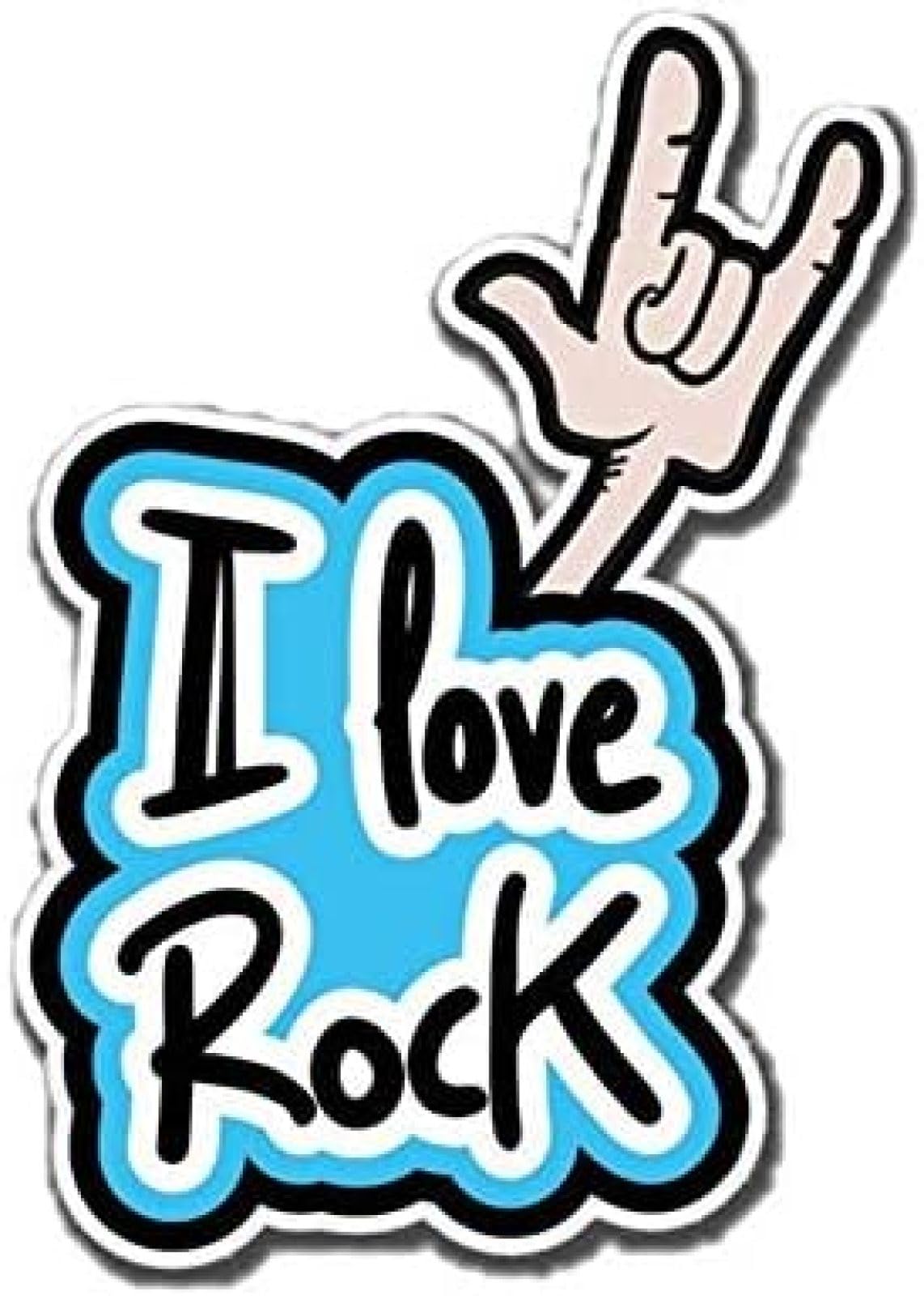 AIPASTN Aufkleber 11,1 cm X 15,8 cm Cartoon I Love Rock Gitarre PVC Auto wasserdichte Aufkleber 2PS AIPASTN Aufkleber 11,1 cm X 15,8 cm Cartoon I Love Rock Gitarre PVC Auto wasserdichte Aufkleber 2PS von AIPASTN