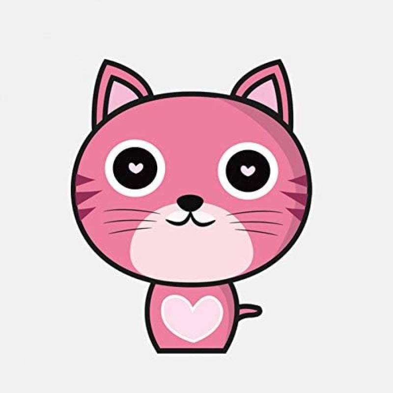 AIPASTN Aufkleber 11,9 cm X 14,1 cm Cartoon Pink Netter Katzenaufkleber PVC -Aufkleber 2PS von AIPASTN