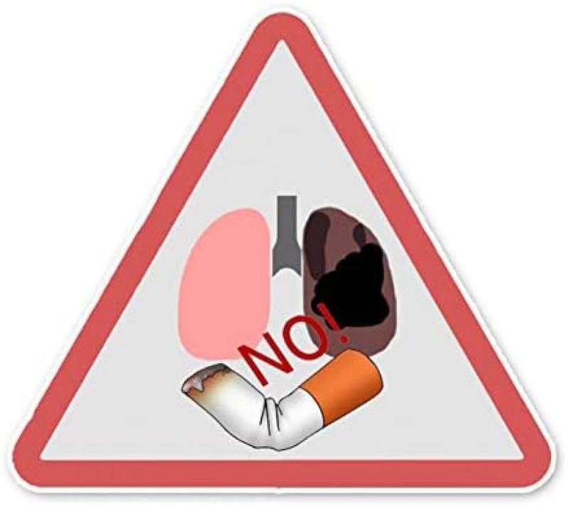 AIPASTN Aufkleber 14 X 15,7 cm Aufmerksamkeitssicherheit Verbieten Rauchwarnschild Auto Aufkleber Zubehör 3PS von AIPASTN