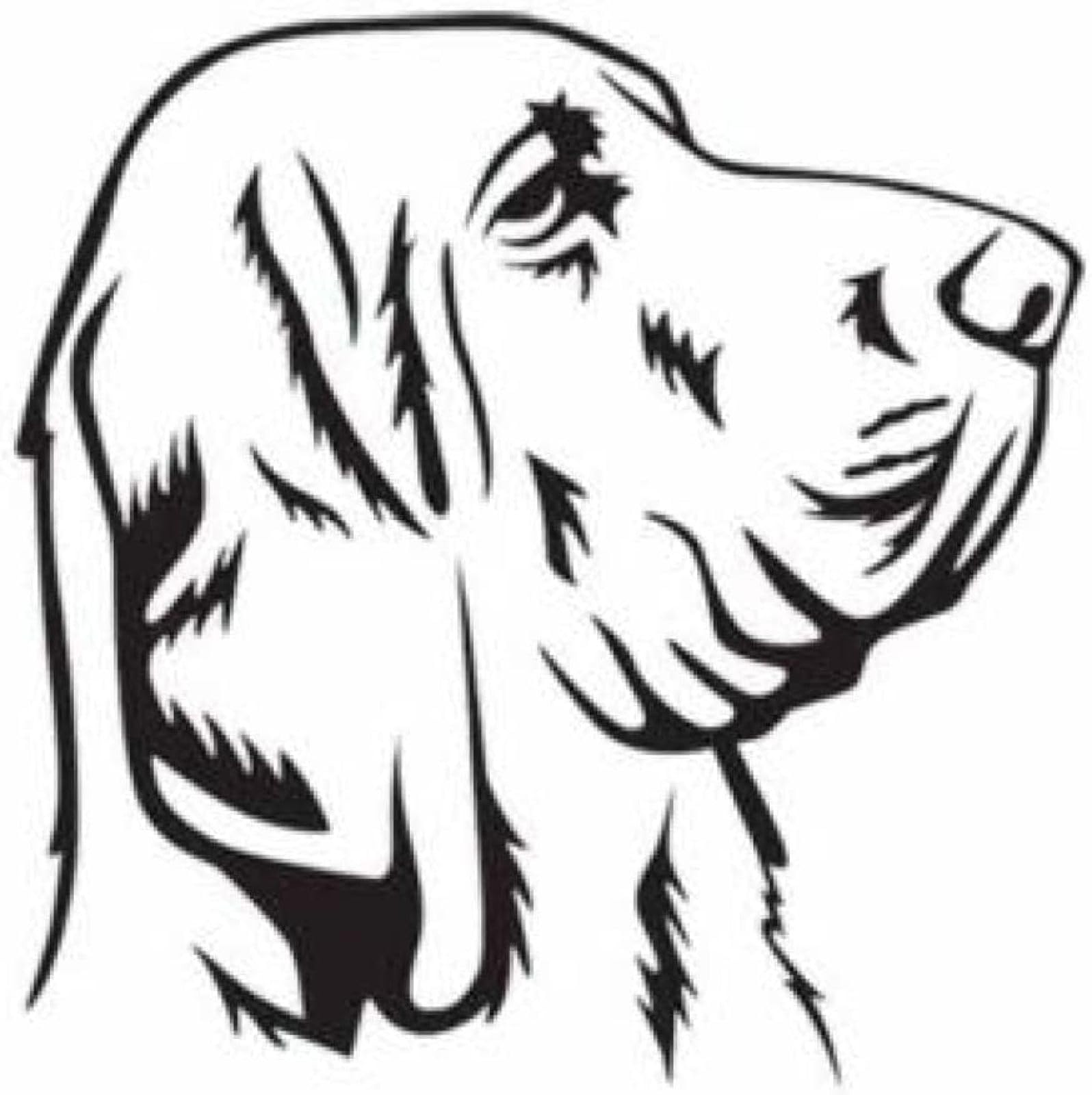 AIPASTN -Autoaufkleber 20 cm (7,87 Zoll) Hound Hund Welpen -Cartoon -Dekoration Vinyl -Autoaufkleber Schwarz/Silber （d1n8691n） 2PS von AIPASTN