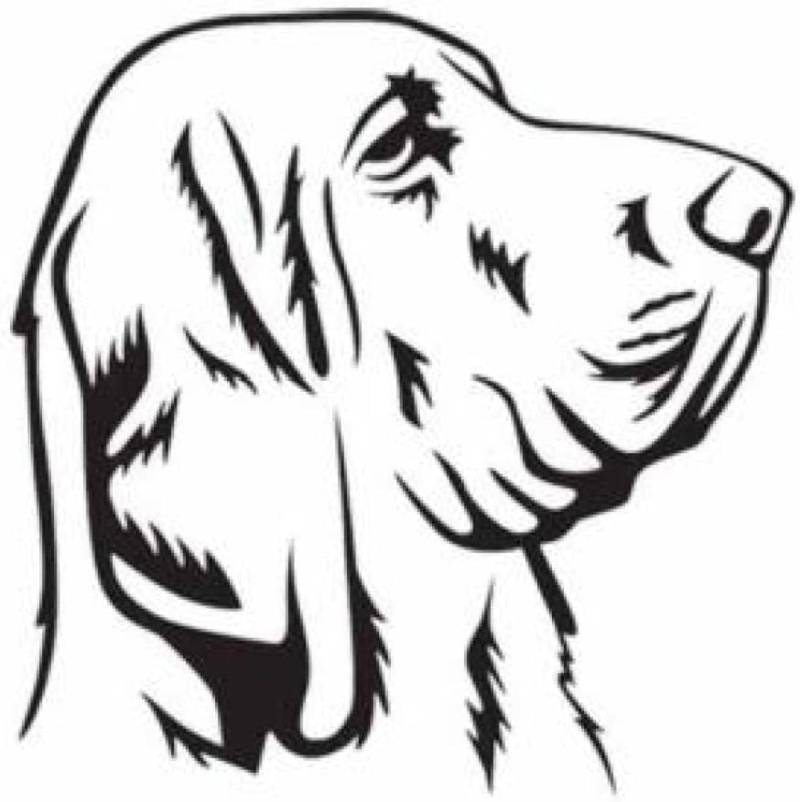 AIPASTN -Autoaufkleber 20 cm (7,87 Zoll) Hound Hund Welpen -Cartoon -Dekoration Vinyl -Autoaufkleber Schwarz/Silber （d1n8691n） 2PS von AIPASTN