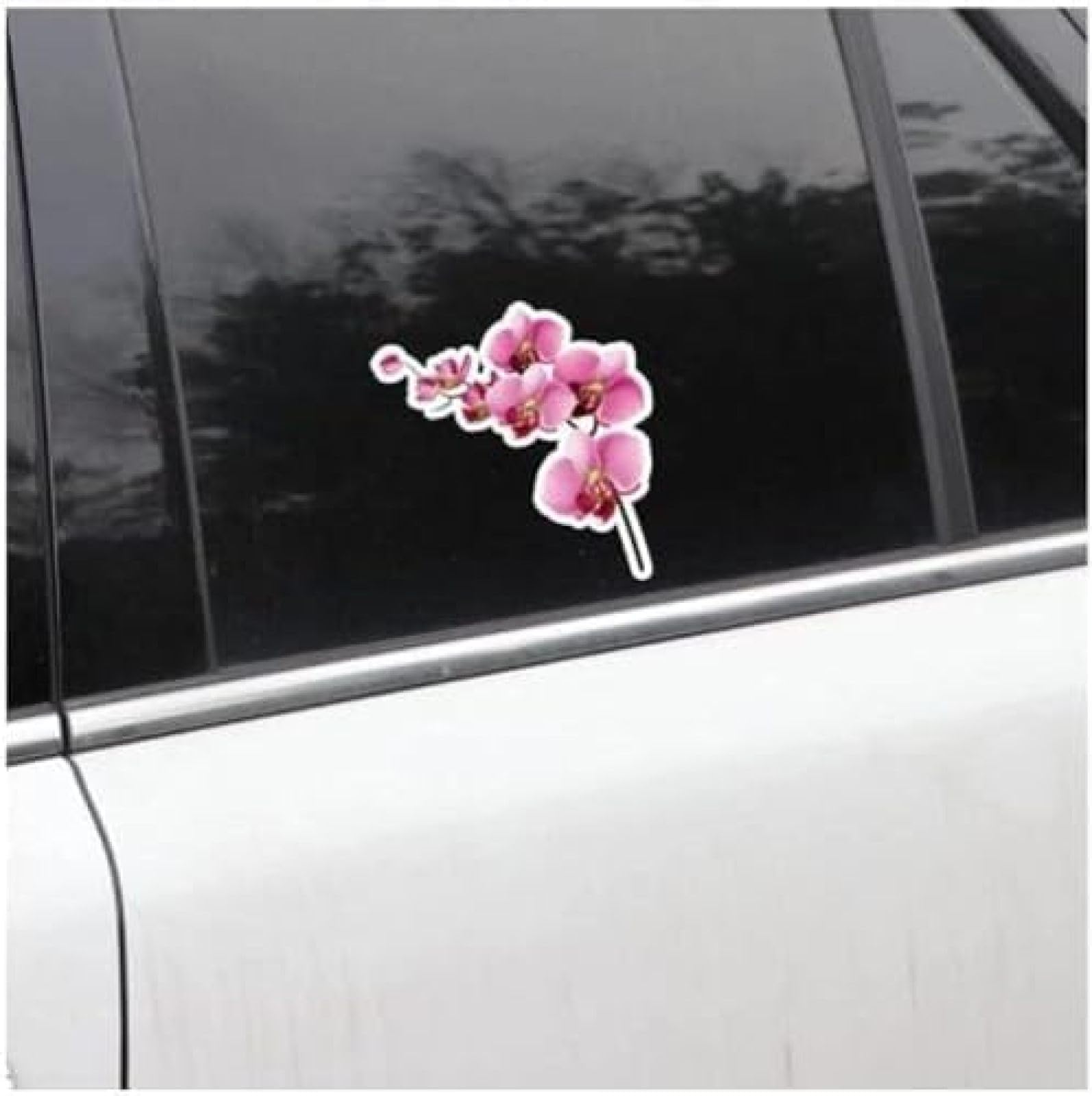 AIPASTN -Autoaufkleber Und Abziehbilder 13x13 cm Schöne Orchideenauto -Aufkleber Autozubehör Dekorative Blumen Aufkleber （2pcs） 1PS von AIPASTN