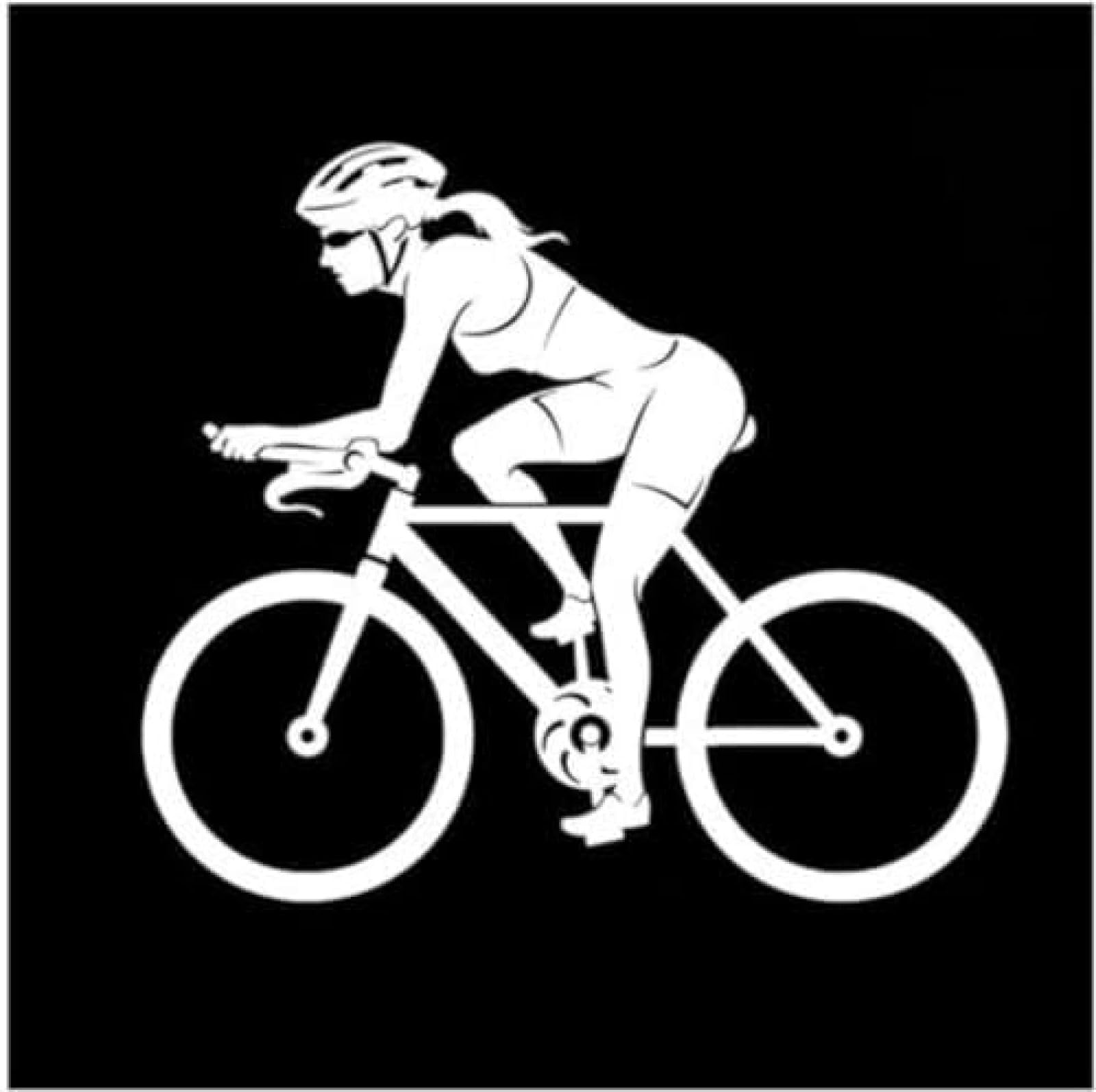 AIPASTN -Autoaufkleber Und Abziehbilder 15,4cmx13,5 cm Sportbike Frau Weiblicher Radfahrer Vinyl -Aufkleber -Autoaufkleber （2pcs） 3PS von AIPASTN