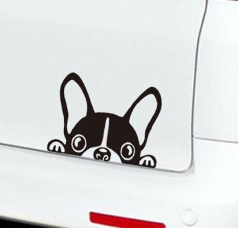 AIPASTN Französische Bulldoggenauto -Aufkleber Aufkleber Stoßfänger Fenster Vinyl Funnyl Laptop Neuheit Hund 2PS von AIPASTN