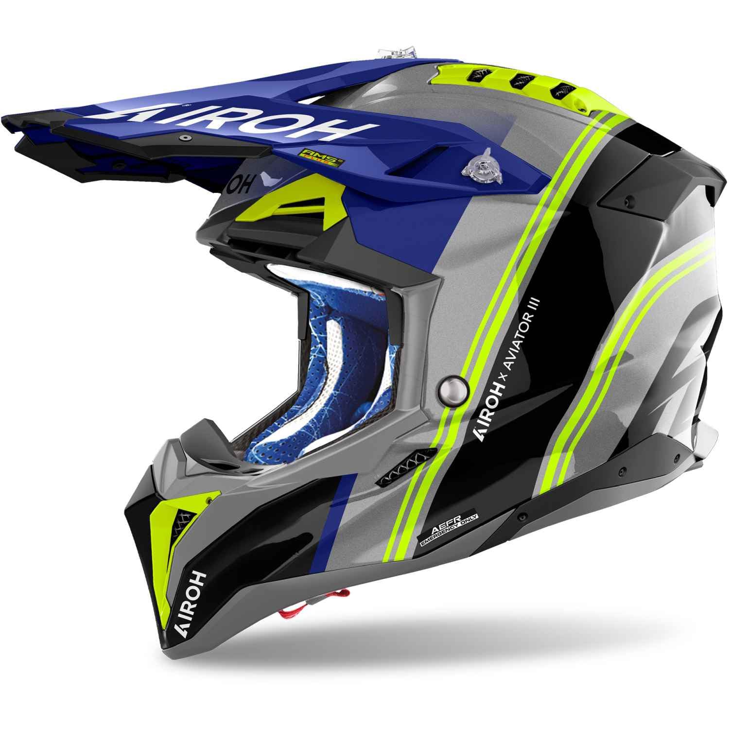 AIROH AVIATOR 3 HIMA BLUE GLOSS XS AIROH AVIATOR 3 HIMA BLUE GLOSS XS von AIROH