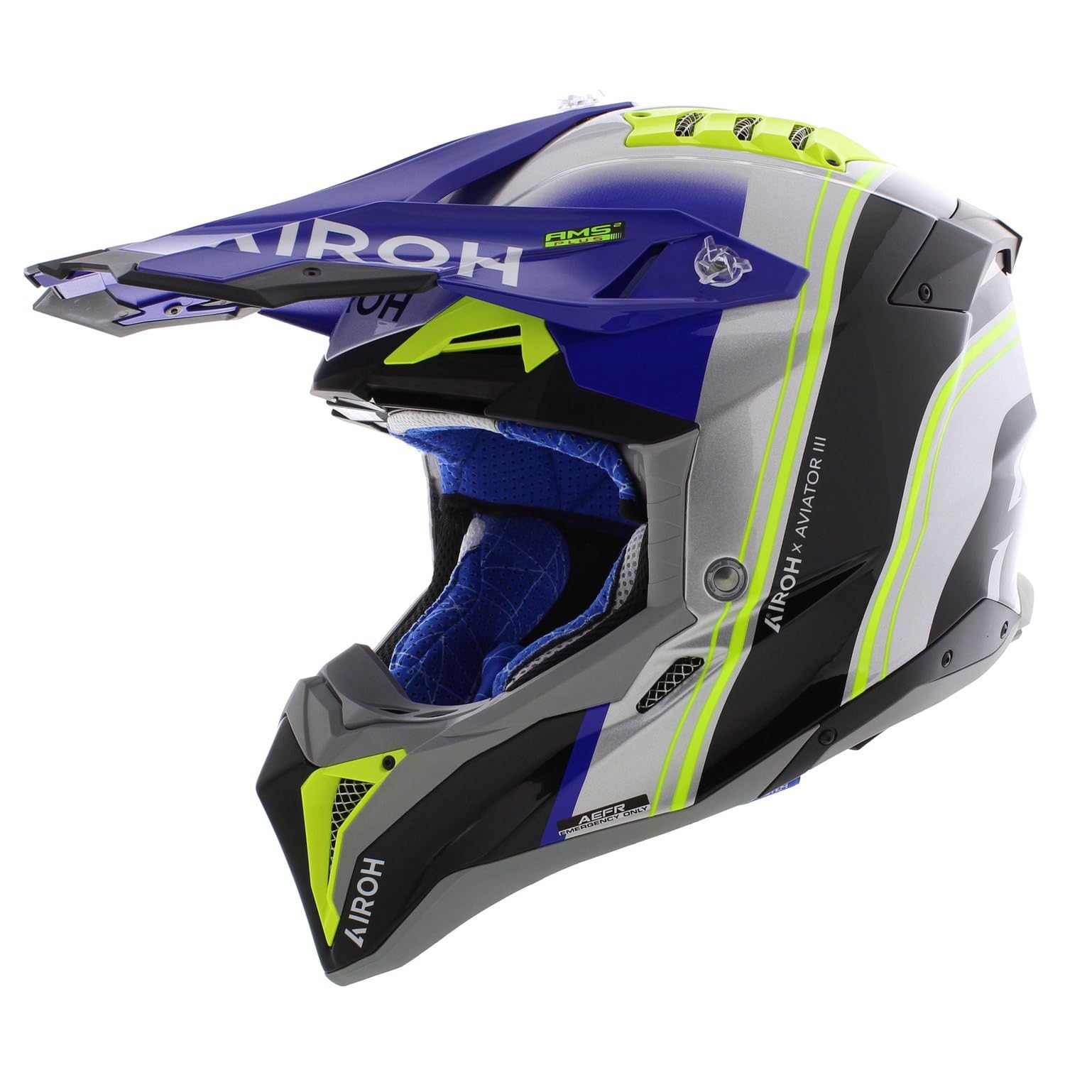 AIROH AVIATOR 3 HIMA BLUE GLOSS XXL AIROH AVIATOR 3 HIMA BLUE GLOSS XXL von AIROH
