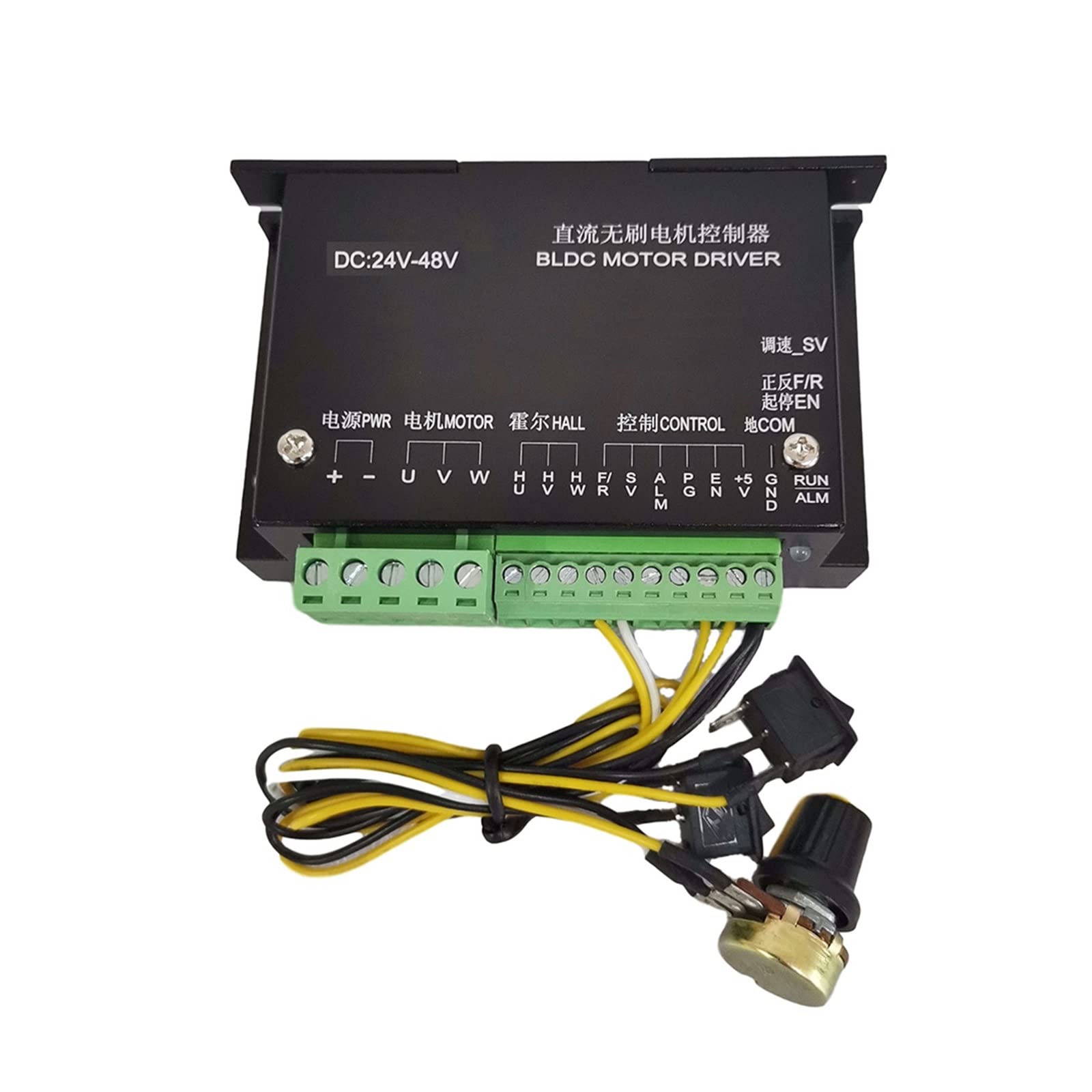 Spindelmotor, 48 V 500 W ER16 bürstenlose Spindel + 57 mm Klemme mit Schrauben + 48 V bürstenloser Motortreiber + 48 VDC 10,5 A Netzteil(Package2) von AIRYSSFU