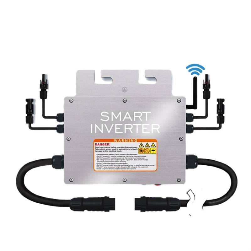 Wechselrichter, 600 W netzkoppelter Mikro-Wechselrichter, mit WIFI-Kommunikation, wasserdichter MPPT, stapelbar, DC20–60 V Solareingang, eignet for 30 V-36 V Photoik-Module von AIRYSSFU