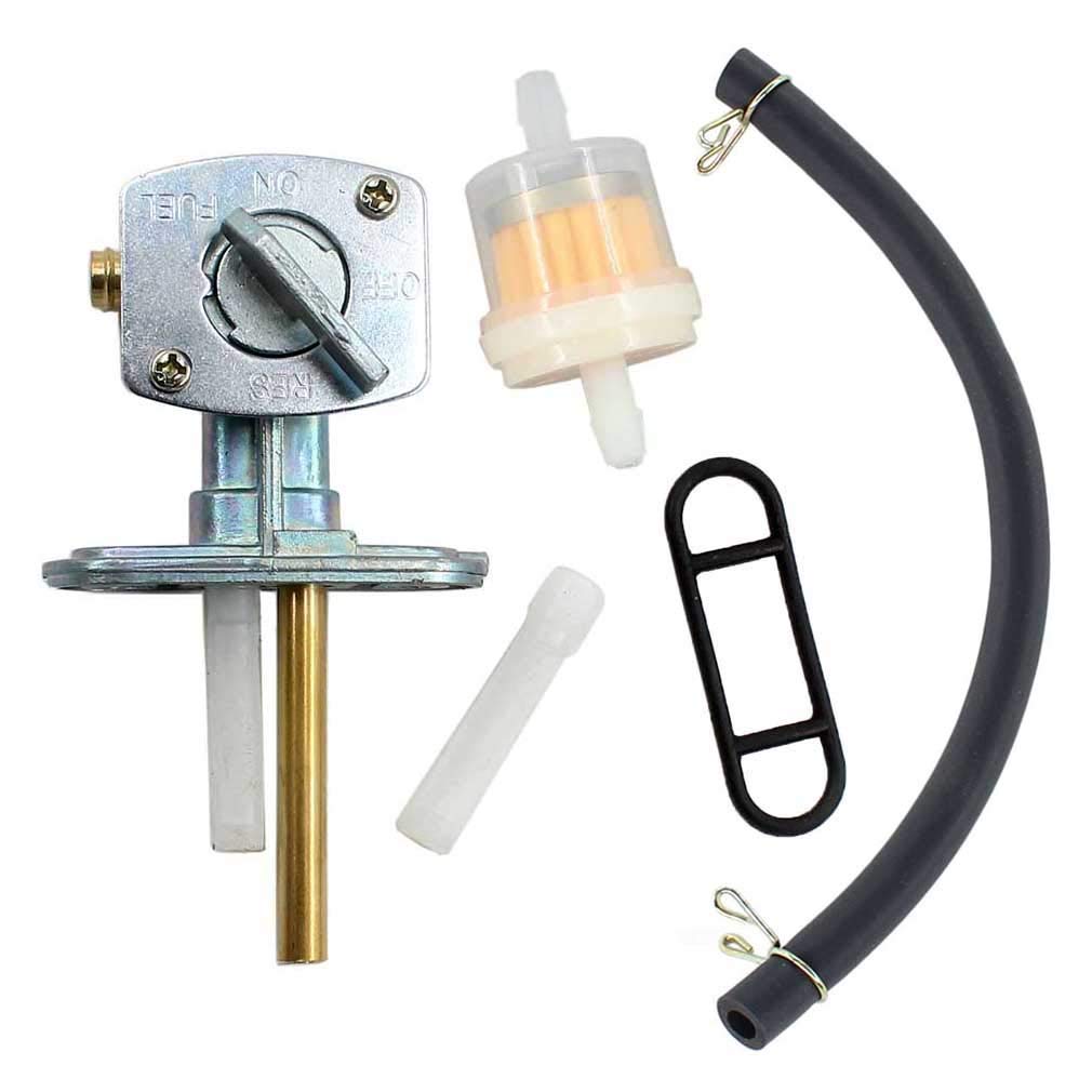 AISEN Kraftstoffhahn Benzinhahn Schalter mit Benzinschlauch Benzinfilter für DT125 DT125R DR200 DR250 RD350 XT600 Benzintank AISEN Kraftstoffhahn Benzinhahn Schalter mit Benzinschlauch Benzinfilter für DT125 DT125R DR200 DR250 RD350 XT600 Benzintank von AISEN