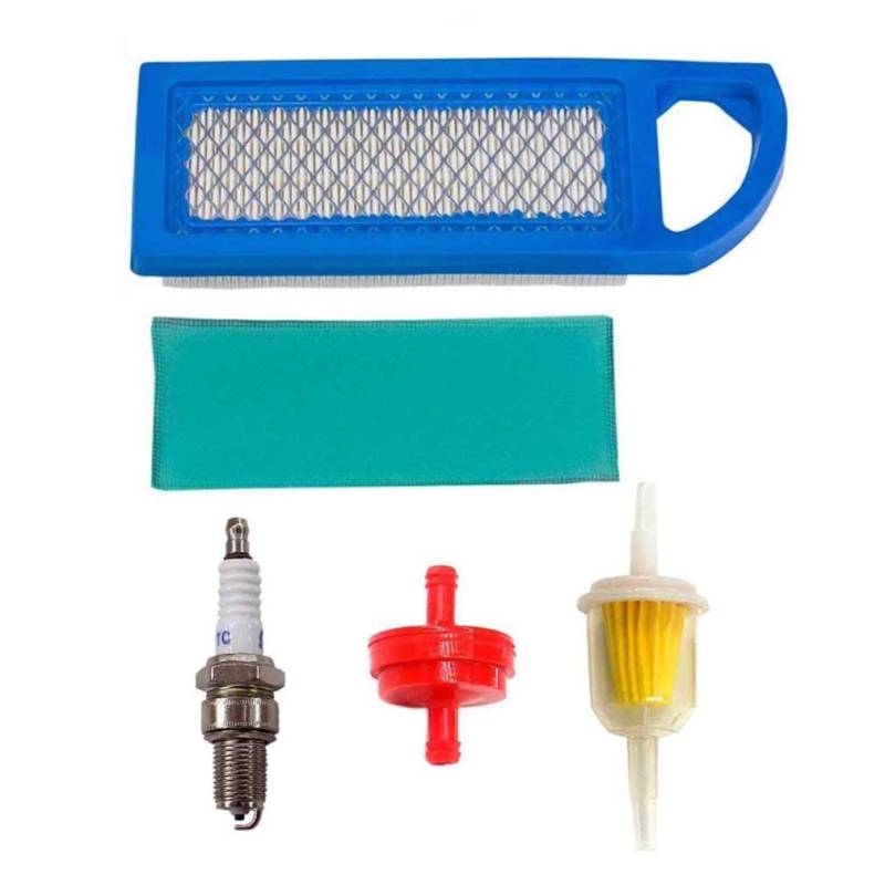 AISEN Pack of Luftfilter mit Zündkerze für Briggs & Stratton 697015 697153 697014 697014 697634 698083 795115 797008 Oregon 30-122 Craftsman 33425 Gy20573 M149171 Benzinfilter 298090 von AISEN