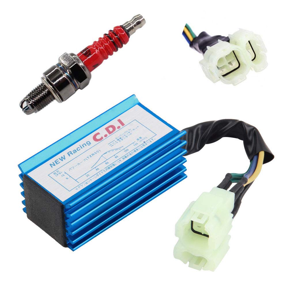 AISEN Racing CDI Steuergerät & Zündkerze für Daelim 125 VC VS VT VL bis Bj. 2005 zündbox blackbox Zündung AISEN Racing CDI Steuergerät & Zündkerze für Daelim 125 VC VS VT VL bis Bj. 2005 zündbox blackbox Zündung von AISEN